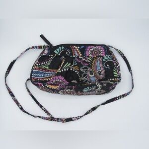Vera Bradley Small Crossbody Black Paisley
